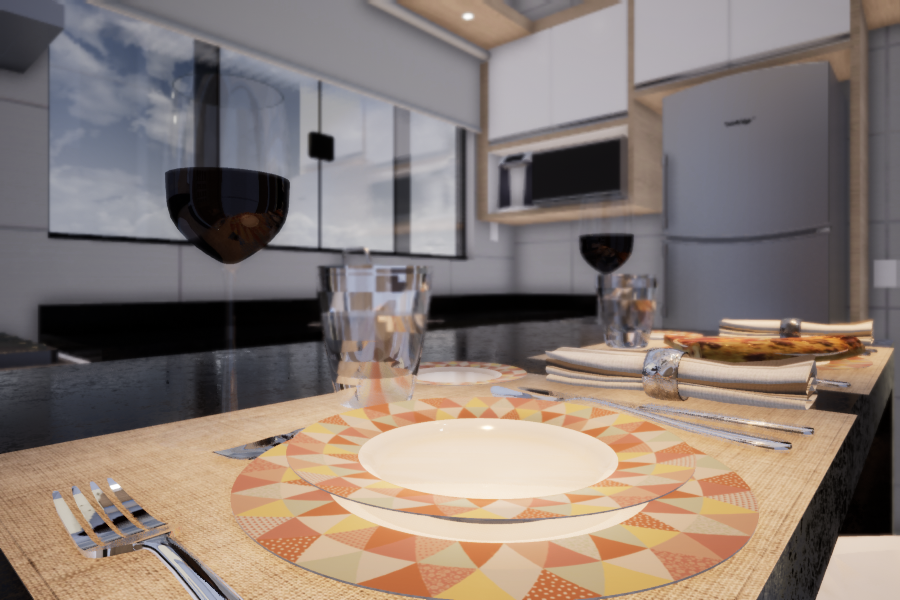 Cozinha do apartamento