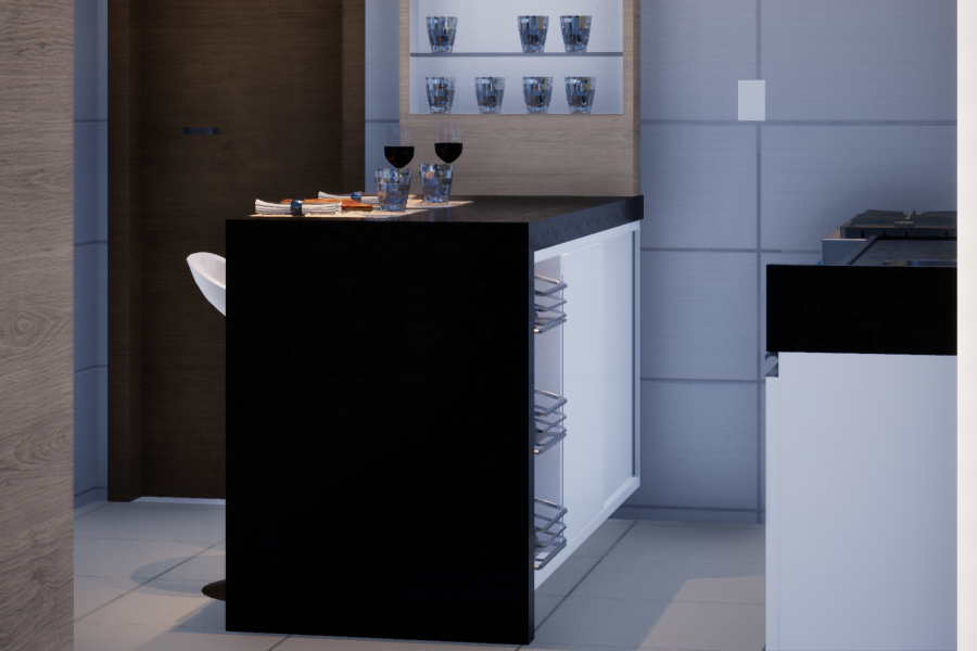 Cozinha do apartamento