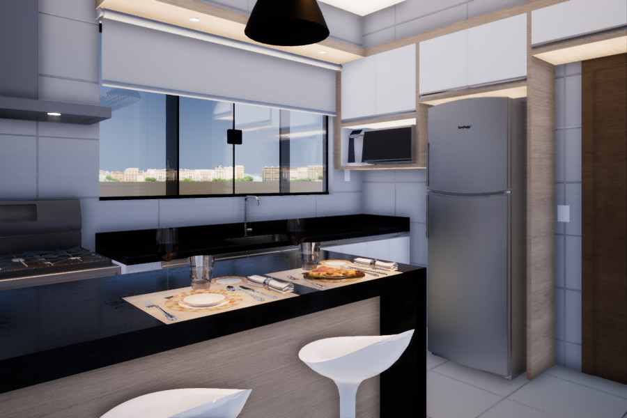 Cozinha do apartamento