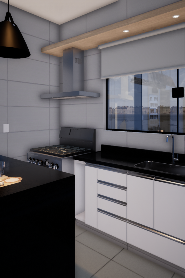 Cozinha do apartamento