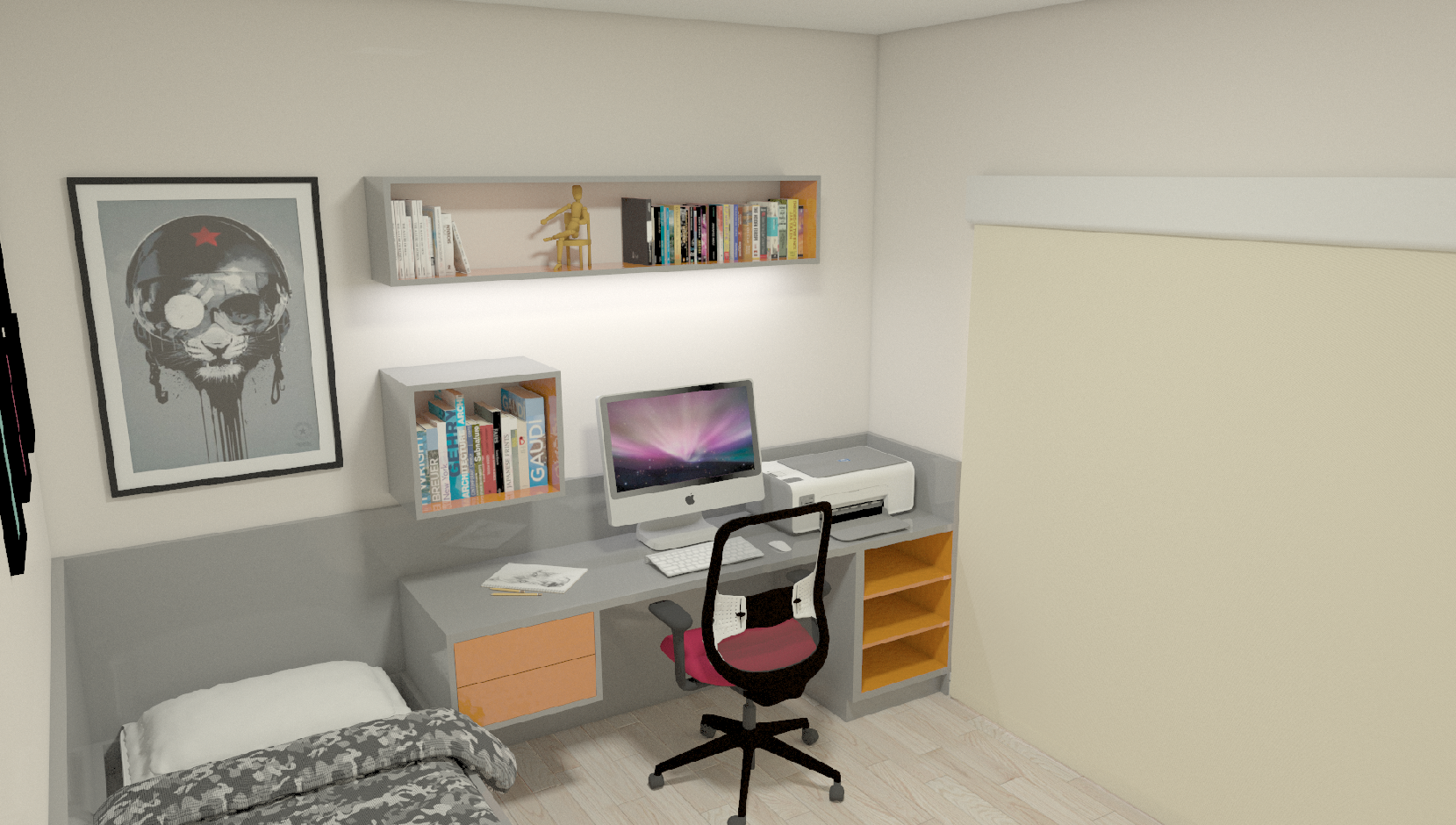 Dormitório infantil do projeto