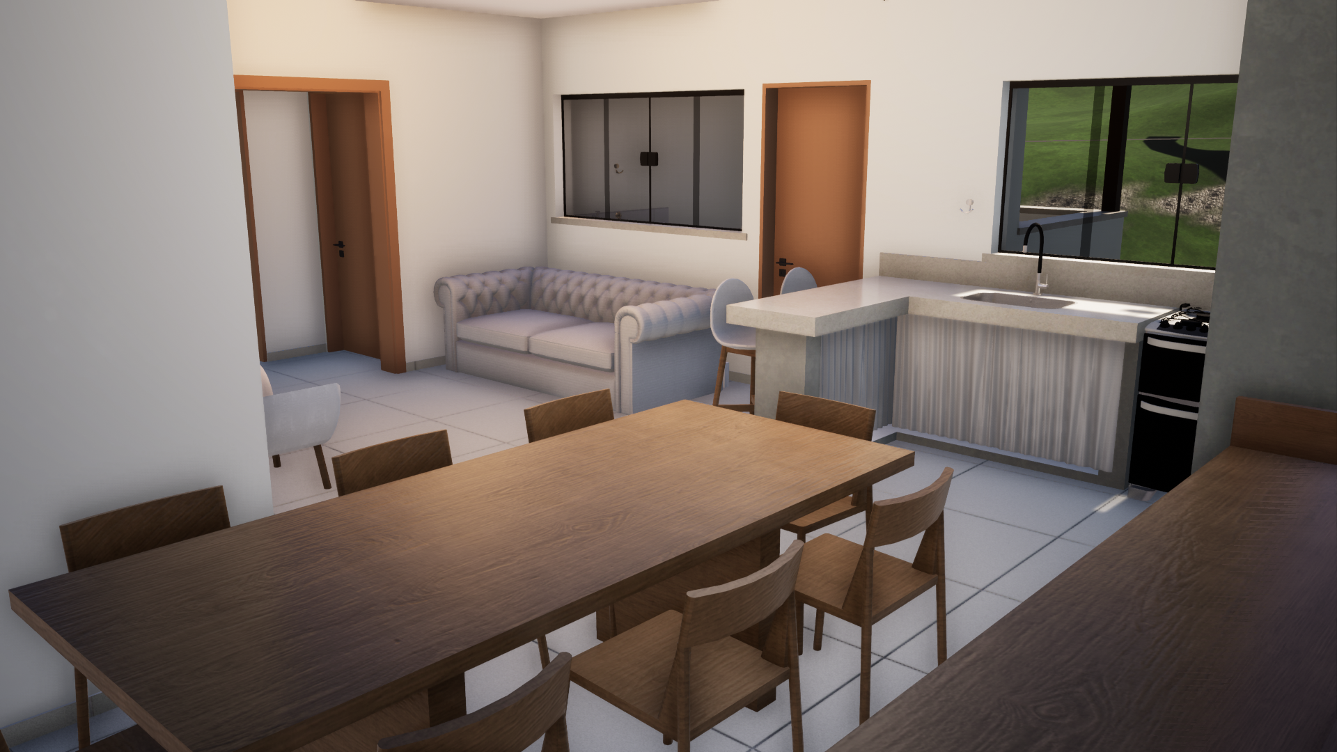 Detalhe da área externa