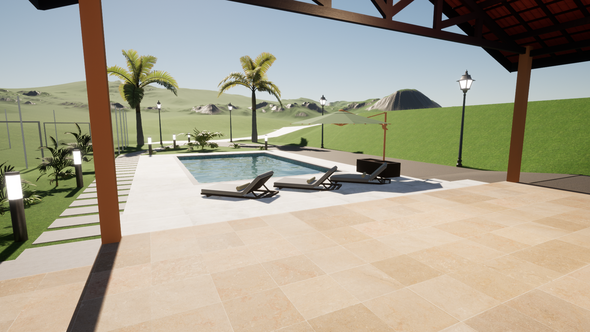 Garagem da casa de campo