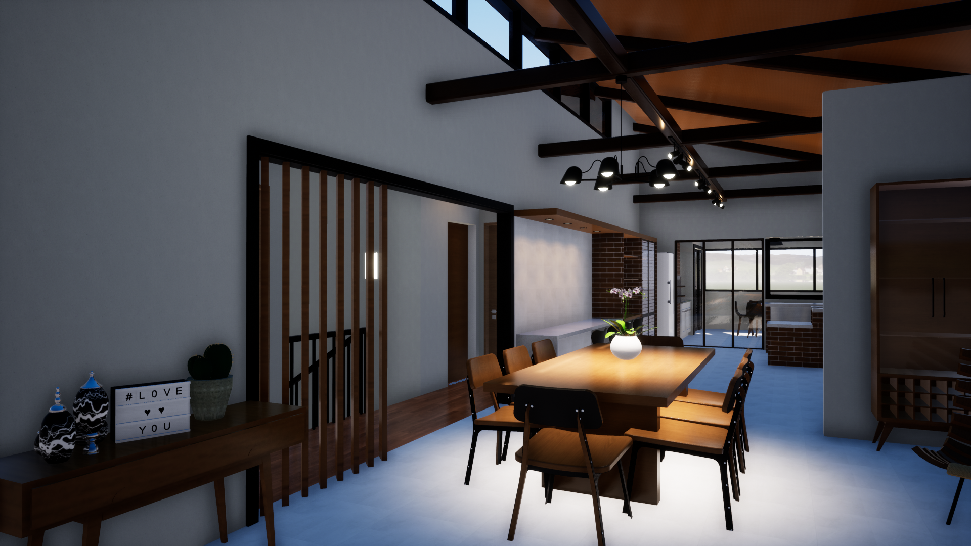 Vista da casa de campo