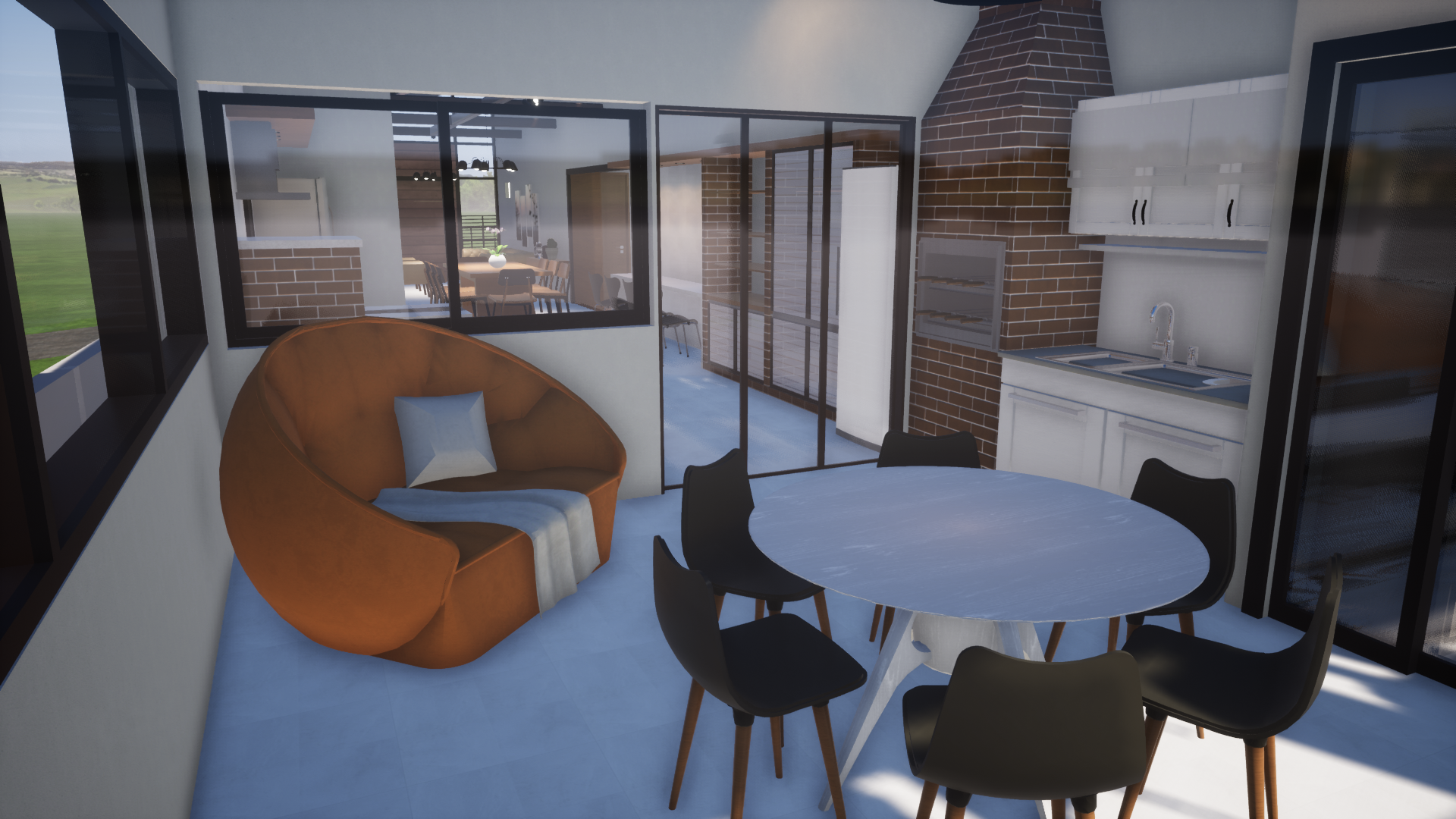 Vista da casa de campo