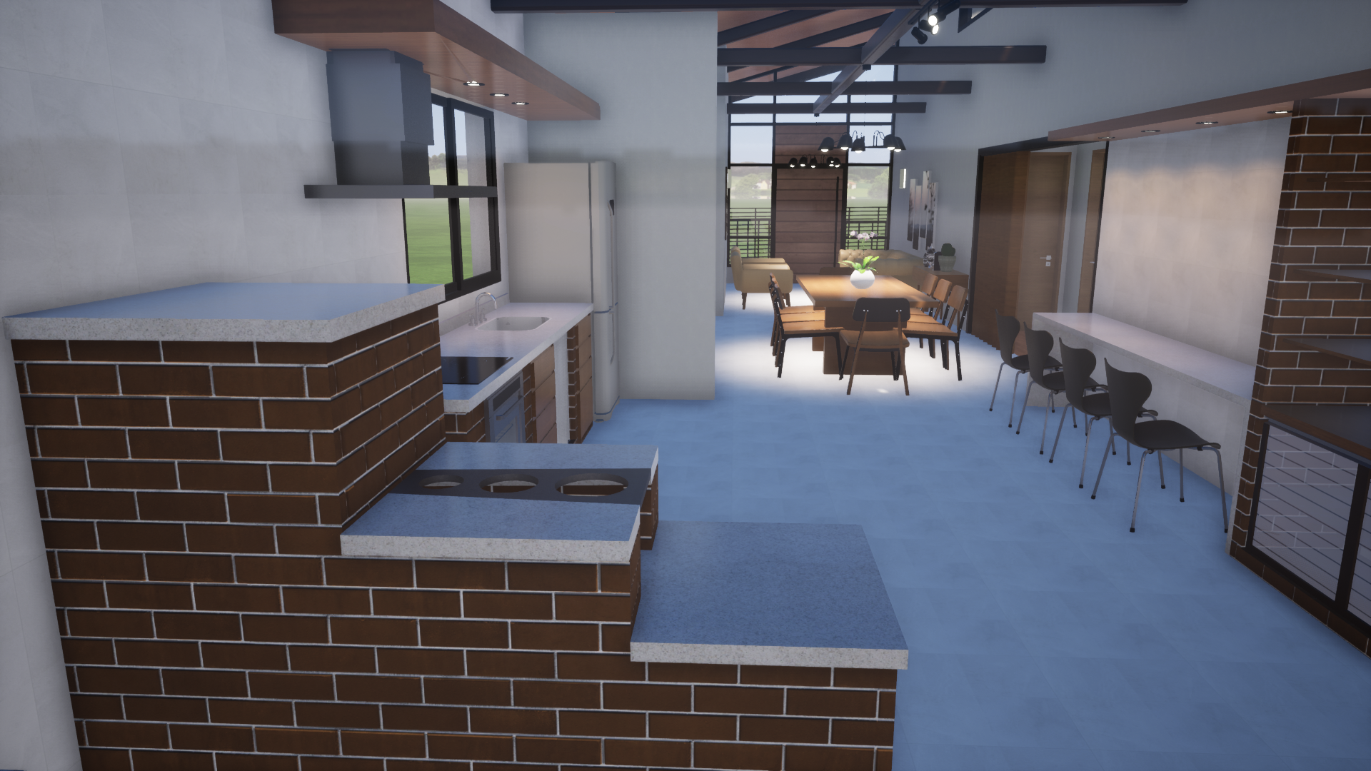 Vista da casa de campo