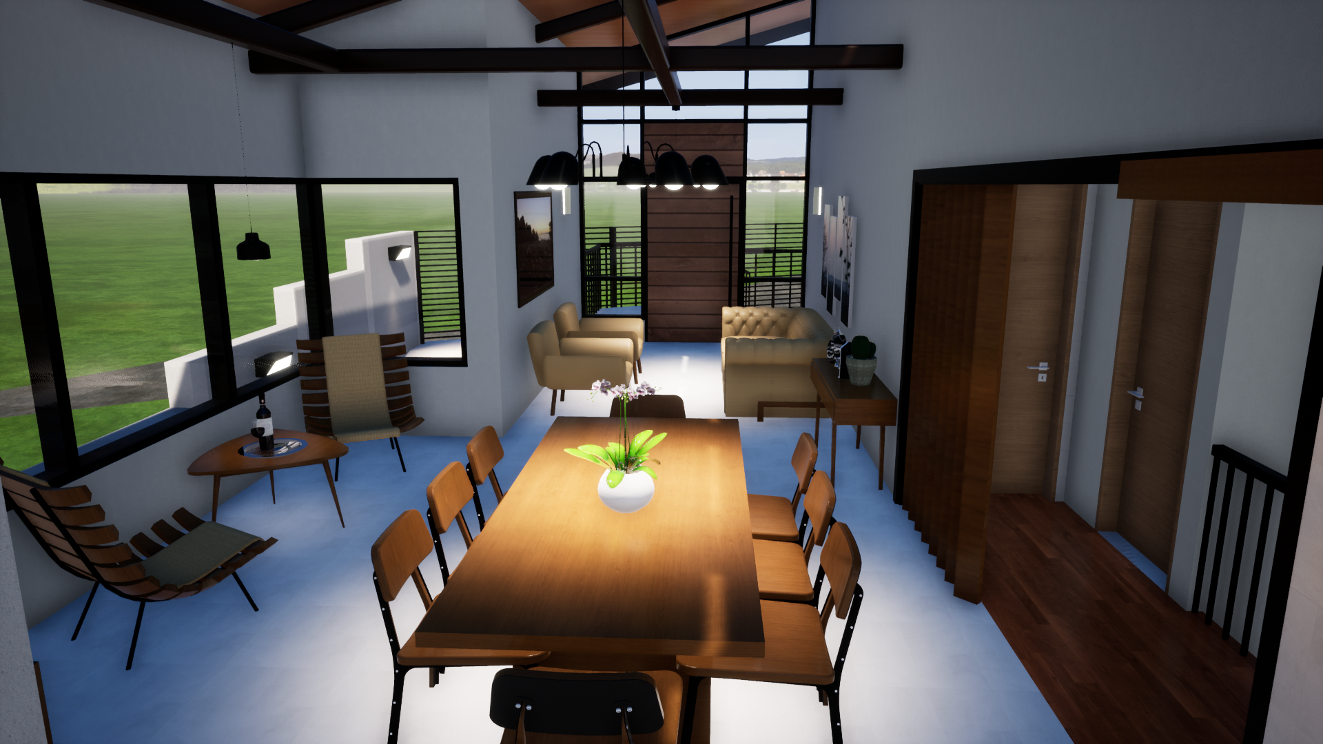 Vista da casa de campo