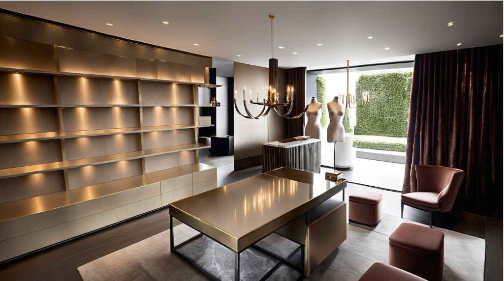 Interior da loja de lingerie