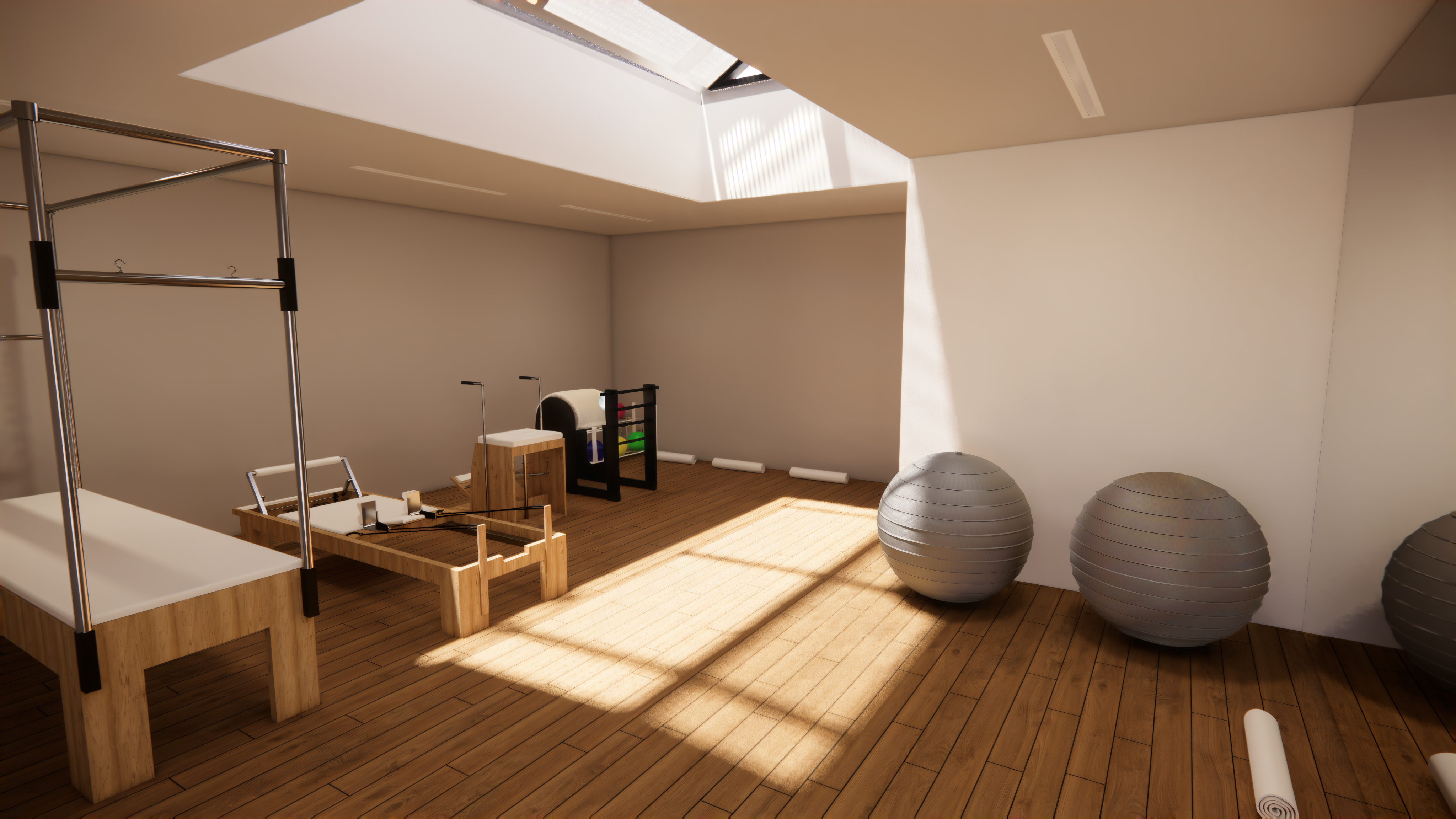 Interior do estúdio de pilates