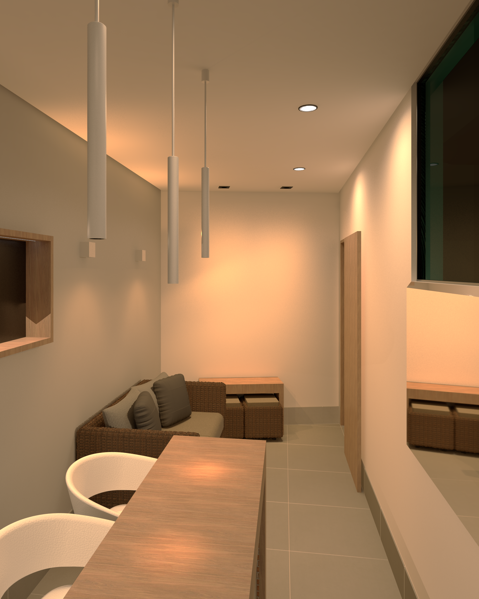 Vista da cozinha gourmet