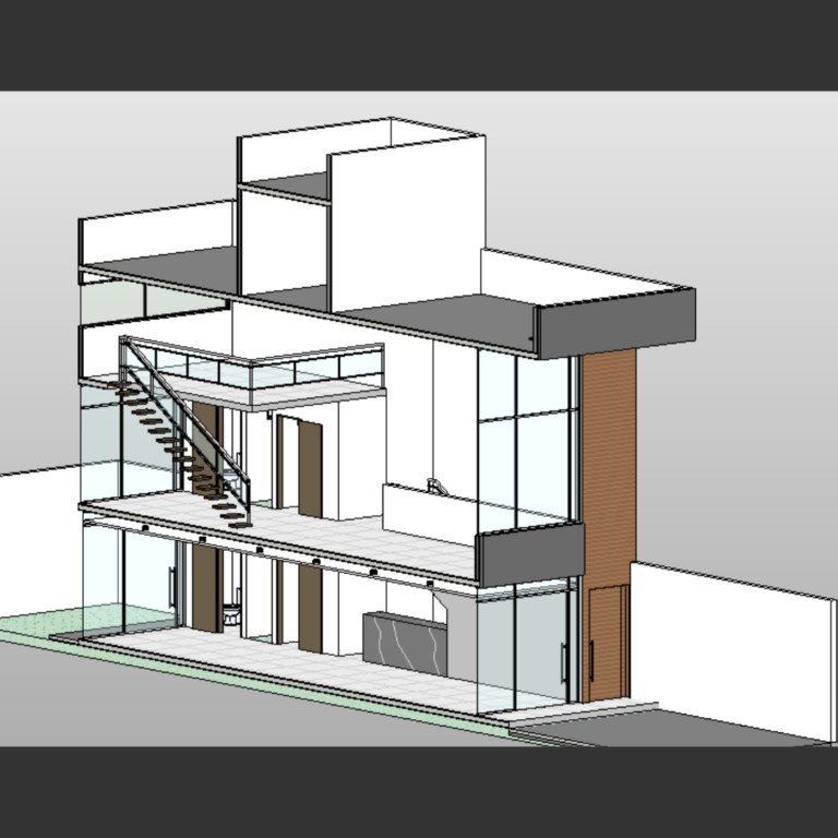 Vista do galpão comercial